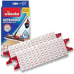 Vileda UltraMax Refill, 2 Pack, Suitable for all Vileda Flat Mop Systems, for al Vileda UltraMax Refill, 2 Pack, Suitable for all Vileda Flat Mop Systems, for al