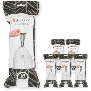 Brabantia PerfectFit Bin Liners Multipack (Size M/60 Litre) Thick Plastic Trash Brabantia PerfectFit Bin Liners Multipack (Size M/60 Litre) Thick Plastic Trash