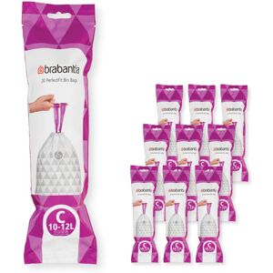 Brabantia 137983 PerfectFit Bin Liners Multipack (Size C/10-12 Litre) Thick Plas Brabantia 137983 PerfectFit Bin Liners Multipack (Size C/10-12 Litre) Thick Plas