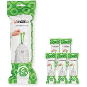 Brabantia 138423 PerfectFit Bin Liners Multipack (Size G/23-30 Litre) Thick Plas Brabantia 138423 PerfectFit Bin Liners Multipack (Size G/23-30 Litre) Thick Plas