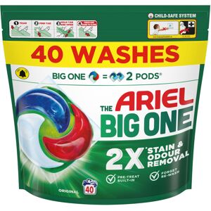 Ariel The Big One PODS, Washing Liquid Laundry Detergent Capsules 40 Washes, Ori Ariel The Big One PODS, Washing Liquid Laundry Detergent Capsules 40 Washes, Ori