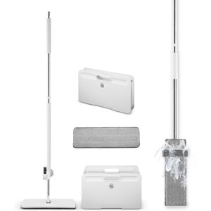 Swan Elevate Self-Wringing Flat Mop and Space Saving Folding Bucket Set, Built-I Swan Elevate Self-Wringing Flat Mop and Space Saving Folding Bucket Set, Built-I