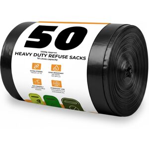 Roe Tenpo 50 Pack Heavy Duty Bin Bags - 70L, 30 Microns Bin Liners, Strong & Dur Roe Tenpo 50 Pack Heavy Duty Bin Bags - 70L, 30 Microns Bin Liners, Strong & Dur