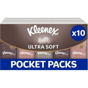 Kleenex Ultra Soft Pocket Pack Tissues - Beautifully Soft And Silky Tissues - 10 Kleenex Ultra Soft Pocket Pack Tissues - Beautifully Soft And Silky Tissues - 10