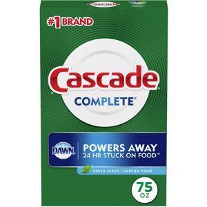 Cascade Complete Powder Allin1 Dishwasher Detergent, Fresh, 75 oz Cascade Complete Powder Allin1 Dishwasher Detergent, Fresh, 75 oz