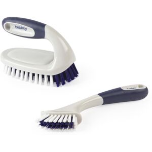 Beldray Grout & Scrub Brush Set - Stiff Bristles with Integrated Scraper, Non-Sl Beldray Grout & Scrub Brush Set - Stiff Bristles with Integrated Scraper, Non-Sl