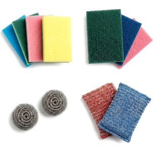 GEEZY Kitchen Cleaning Sponges & Scourers Multipack Set Washing Up Steel Pads 11 GEEZY Kitchen Cleaning Sponges & Scourers Multipack Set Washing Up Steel Pads 11