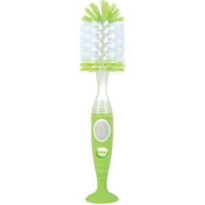 Nuby Easy Clean Dispensing Soft and Durable Bristle Bottle Brush with Textured H Nuby Easy Clean Dispensing Soft and Durable Bristle Bottle Brush with Textured H