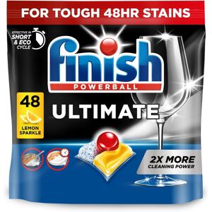 Finish Dishwasher Tablet, Ultimate, 48 Tablets, Lemon Sparkle, Clean & Shine Det Finish Dishwasher Tablet, Ultimate, 48 Tablets, Lemon Sparkle, Clean & Shine Det