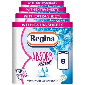 Regina Absorb Plus Kitchen Towels 8 Rolls Regina Absorb Plus Kitchen Towels 8 Rolls