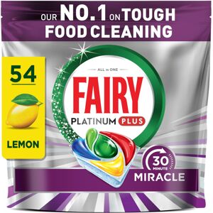Fairy 30 Minute Miracle Platinum Plus Dishwasher Tablets, 54 Capsules, Fairy N.1 Fairy 30 Minute Miracle Platinum Plus Dishwasher Tablets, 54 Capsules, Fairy N.1
