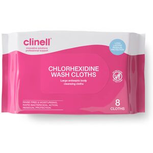 Clinell Chlorhexidine Wash Cloths, 8 Pack, Rinse Free Clinell Chlorhexidine Wash Cloths, 8 Pack, Rinse Free