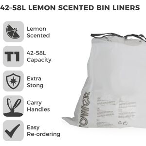 Tower T878000 4258L Lemon Scented Heavy Duty Drawstring Bin Liners 20 Tower T878000 4258L Lemon Scented Heavy Duty Drawstring Bin Liners 20