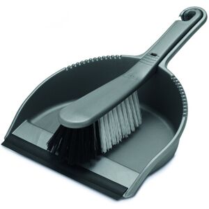 Addis Housewares 510405 Dustpan and Stiff Brush Set, Metallic Silver, 5cm Addis Housewares 510405 Dustpan and Stiff Brush Set, Metallic Silver, 5cm