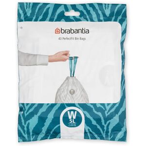 Brabantia 137846 PerfectFit Bin Liners (Size W/5 Litre) Thick Plastic Trash Bags Brabantia 137846 PerfectFit Bin Liners (Size W/5 Litre) Thick Plastic Trash Bags