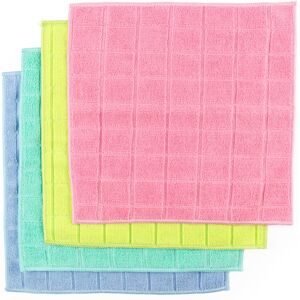 Beldray Microfibre Cleaning Cloths - Pack of 4 Multifunctional Dusting Cloths, W Beldray Microfibre Cleaning Cloths - Pack of 4 Multifunctional Dusting Cloths, W