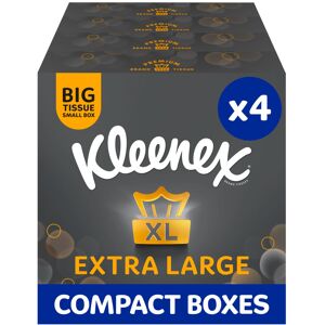 Kleenex Extra Large Compact Box Facial Tissues - Pack of 4 (176 Tissues Total) Kleenex Extra Large Compact Box Facial Tissues - Pack of 4 (176 Tissues Total)