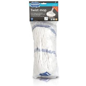 Addis Twist Mop In White And Metallic Silver Addis Twist Mop In White And Metallic Silver