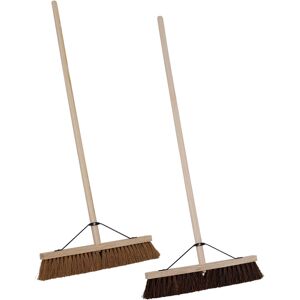 CHARLES BENTLEY Brooms, Set Of 2, Eco-Friendly Natural Fibre Bristles, Sturdy Wo CHARLES BENTLEY Brooms, Set Of 2, Eco-Friendly Natural Fibre Bristles, Sturdy Wo