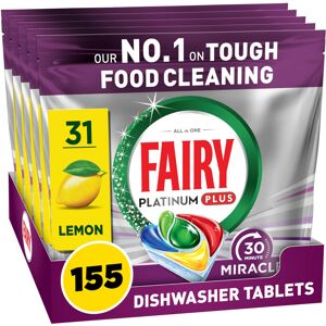Fairy 30 Minute Miracle Platinum Plus Dishwasher Tablets, 5x 31 Capsules, Fairy Fairy 30 Minute Miracle Platinum Plus Dishwasher Tablets, 5x 31 Capsules, Fairy