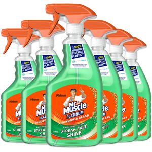 Mr Muscle Platinum Window & Glass Cleaner Spray, Pack of 6 (6 x 750ml) Mr Muscle Platinum Window & Glass Cleaner Spray, Pack of 6 (6 x 750ml)