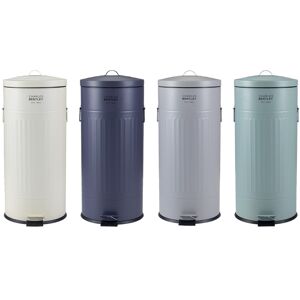 (Dark Blue) Charles Bentley Retro Powder Coated Steel Waste Rubbish Kitchen Peda (Dark Blue) Charles Bentley Retro Powder Coated Steel Waste Rubbish Kitchen Peda