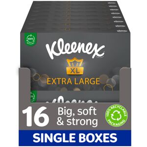 Kleenex Extra Large Facial Tissues - Multipack 16 Tissue Boxes - Soft, Strong an Kleenex Extra Large Facial Tissues - Multipack 16 Tissue Boxes - Soft, Strong an
