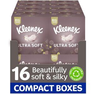 Kleenex Ultra Soft Extra Large Facial Tissues - Multipack 16 Compact Tissue Boxe Kleenex Ultra Soft Extra Large Facial Tissues - Multipack 16 Compact Tissue Boxe