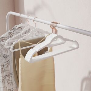 Songmics (White) Velvet Hangers, Set of 50 Clothes Hanger with Black Swivel Hook, Non-Sli Songmics (White) Velvet Hangers, Set of 50 Clothes Hanger with Black Swivel Hook, Non-Sli