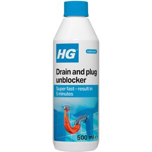 HG Drain and Plug Unblocker Clears Blocked Sinks Showers 500ml HG Drain and Plug Unblocker Clears Blocked Sinks Showers 500ml