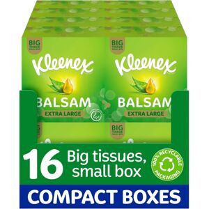 Kleenex Balsam Extra Large 16 Box Tissues AloeVera Kleenex Balsam Extra Large 16 Box Tissues AloeVera