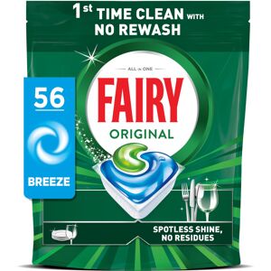 Fairy Original Power Dishwasher Tablets Breeze, 56 Capsules, 1st Time Fairy Original Power Dishwasher Tablets Breeze, 56 Capsules, 1st Time