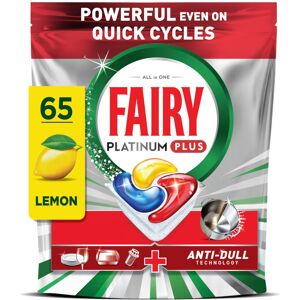 Fairy Platinum Plus Dishwasher Tablets Lemon, 65 Capsules, Impeccable Clean Even Fairy Platinum Plus Dishwasher Tablets Lemon, 65 Capsules, Impeccable Clean Even