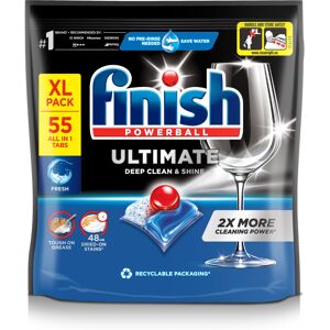 Finish Dishwasher Tablet, Ultimate, 55 Tablets, Fresh Scent, Clean & Shine Deter Finish Dishwasher Tablet, Ultimate, 55 Tablets, Fresh Scent, Clean & Shine Deter