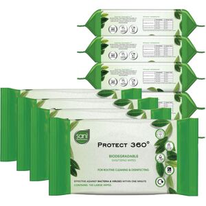 PDI Sani Professional - Protect 360 Biodegradable Sanitising Wipes - 9 Packs x 100 W PDI Sani Professional - Protect 360 Biodegradable Sanitising Wipes - 9 Packs x 100 W
