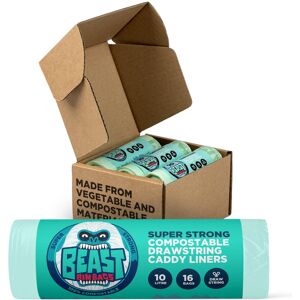 BEAST BIN BAGS, 6 Rolls of 16 x 10 Litre Bags (Total 96 Bags) - Certified Food W BEAST BIN BAGS, 6 Rolls of 16 x 10 Litre Bags (Total 96 Bags) - Certified Food W