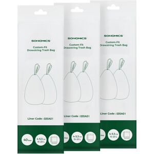 SONGMICS Heavy-Duty Bin Bags, Drawstring Rubbish Bags for 4-5.3 Gallon (15-20 L) SONGMICS Heavy-Duty Bin Bags, Drawstring Rubbish Bags for 4-5.3 Gallon (15-20 L)