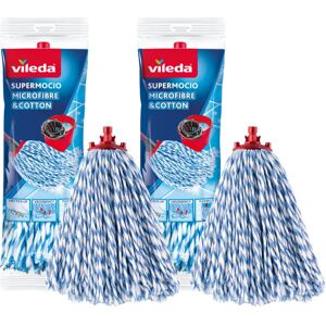 Vileda Supermocio Micro and Cotton Mop Refill, White, 18 x 10 x 37 Vileda Supermocio Micro and Cotton Mop Refill, White, 18 x 10 x 37