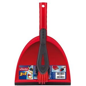Vileda Dustpan and Brush Set, Red Vileda Dustpan and Brush Set, Red