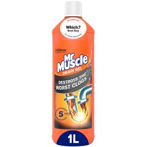 Mr Muscle Drain Unblocker Liquid (1L), Sink & Drain Cleaner, Strong & Mr Muscle Drain Unblocker Liquid (1L), Sink & Drain Cleaner, Strong &