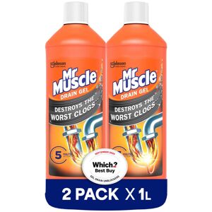 Mr Muscle Drain Unblocker Liquid (2 x 1L), Sink & Drain Cleaner, Mr Muscle Drain Unblocker Liquid (2 x 1L), Sink & Drain Cleaner,