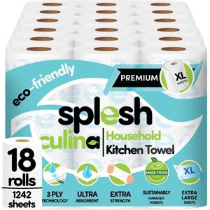Cusheen Splesh Culina Kitchen Towel - 18 XL Rolls (1242 Sheets) 3 Ply Ultra Cusheen Splesh Culina Kitchen Towel - 18 XL Rolls (1242 Sheets) 3 Ply Ultra