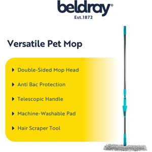 Beldray AntiBac Pet Plus Flat Mop – 2 In 1 Hard Floor Cleaner Sweep Fl Beldray AntiBac Pet Plus Flat Mop – 2 In 1 Hard Floor Cleaner Sweep Fl