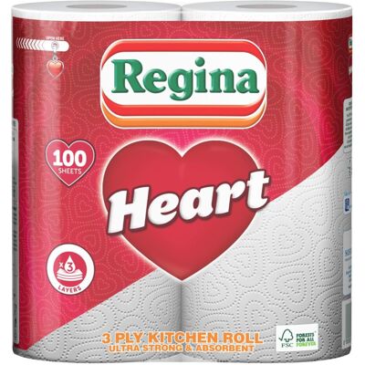 Regina 3 Ply Sheet Tissue Paper Heart Kitchen Towel Cleaning Bulk Buy - 20 Rolls Regina 3 Ply Sheet Tissue Paper Heart Kitchen Towel Cleaning Bulk Buy - 20 Rolls