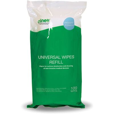 Clinell - Universal Cleaning and Surface Disinfection Wipes Tub of 100 Wipes Ref Clinell - Universal Cleaning and Surface Disinfection Wipes Tub of 100 Wipes Ref