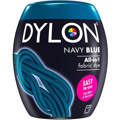 (Navy Blue) DYLON Washing Machine Fabric Dye Pod for Clothes, 350g (Navy Blue) DYLON Washing Machine Fabric Dye Pod for Clothes, 350g
