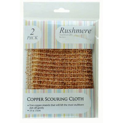 Rushmere 2 Pack Copper Scouring Cloth - 15x15cm Rushmere 2 Pack Copper Scouring Cloth - 15x15cm