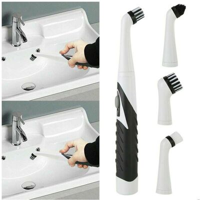 Unbranded (Black White) Super Sonic Scrubber Cleaning Electric Brush House Help Kitchen Ba Unbranded (Black White) Super Sonic Scrubber Cleaning Electric Brush House Help Kitchen Ba