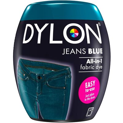 DYLON Washing Machine Fabric Dye Pod for Clothes & Soft Furnishings, 350g – Jean DYLON Washing Machine Fabric Dye Pod for Clothes & Soft Furnishings, 350g – Jean