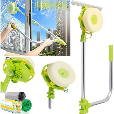 BRIEFNESS Extendable Window Cleaner U Shape High-rise Window Glass Cleaner BRIEFNESS Extendable Window Cleaner U Shape High-rise Window Glass Cleaner